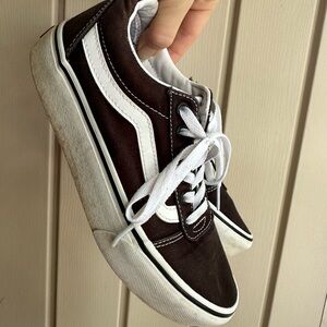 Vans Brown and White Women's Sneakers